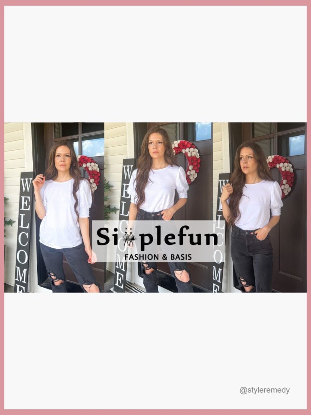 Puff Sleeve Blouse with Button Cuff, Rayon Polyester Spandex Blend - Picture 7 of 7